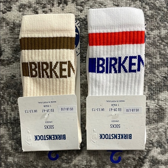 BIRKENSTOCK Unisex Socks - Cream and White - Picture 4 of 5